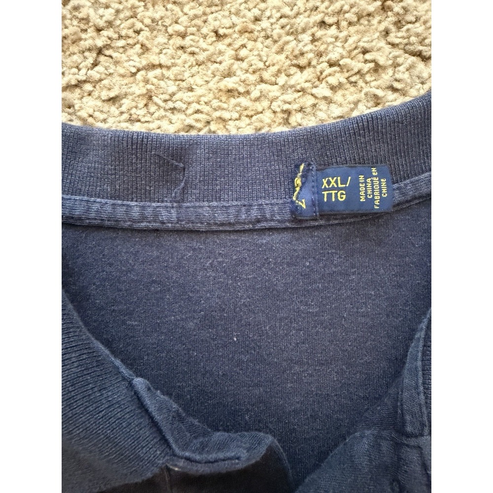 Polo Ralph Lauren Mens Polo Shirt Soft Cotton Navy Blue Green Pony Logo Size XXL - Picture 4 of 6